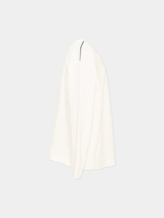Белый джемпер MM6 Maison Margiela из хлопка: фото 2 - Invogue