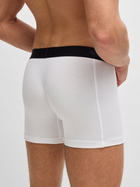 Комплект із трьох білих боксерів Boss: фото 4 - Invogue