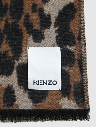 Коричневый шарф KENZO: фото 3 - Invogue