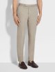 Бежеві брюки ZEGNA з бавовни та льону: фото 1 - Invogue