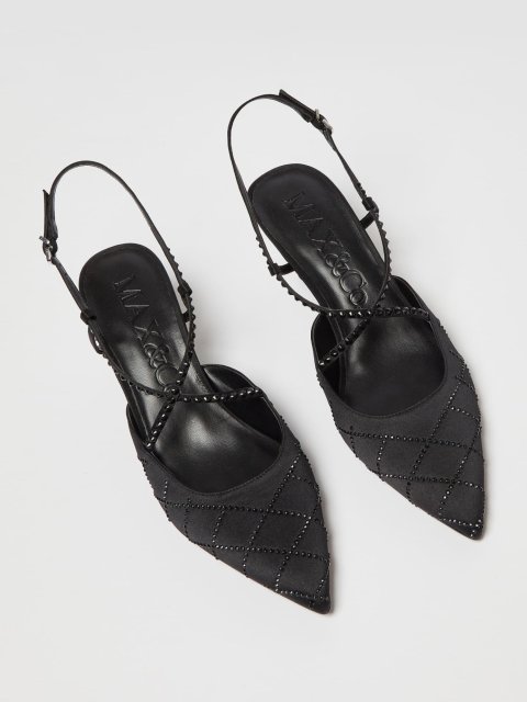 Чорні мюлі MAX&CO зі стразами: фото 3 - Invogue