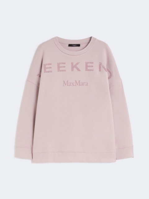 Ліловий світшот WEEKEND MAX MARA з бавовняного трикотажу: фото - Invogue