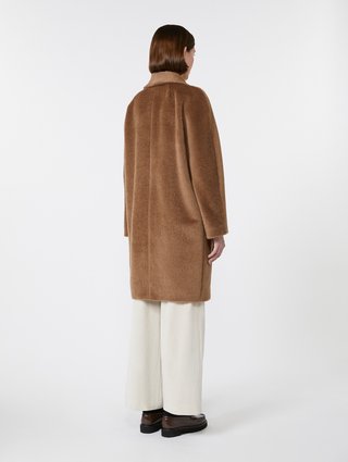 Коричневе пальто MAX MARA з альпаки та вовни: фото 3 - Invogue