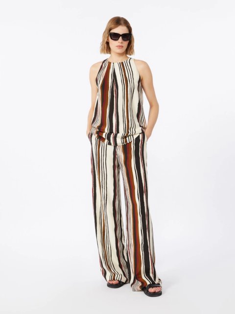 Топ у смужку Max Mara з шовкового крепдешину: фото 1 - Invogue