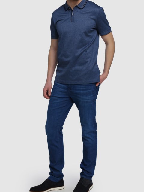 Синє поло BOSS : фото 1 - Invogue