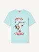 Блакитна футболка Kenzo з бавовни з принтом: фото - Invogue