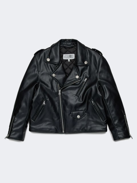 Чорна куртка MM6 MAISON MARGIELA KIDS : фото - Invogue