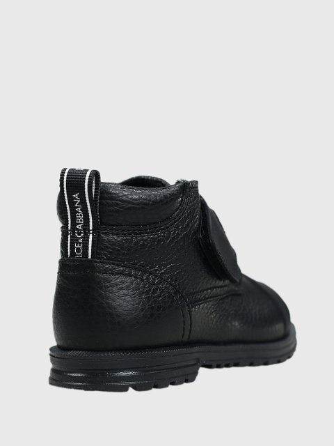 Чёрные ботинки DOLCE&GABBANA KIDS: фото 2 - Invogue