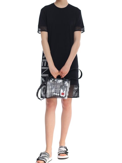 Серебристая сумка KENZO: фото 1 - Invogue