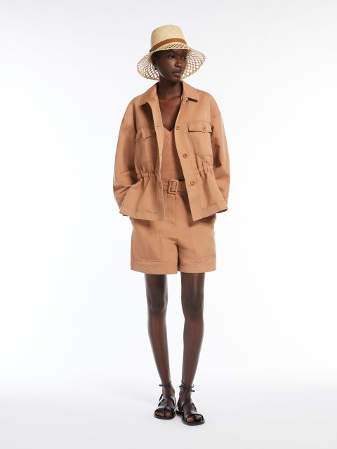 Світло-коричнева куртка Weekend Max Mara з бавовни та льону: фото 1 - Invogue
