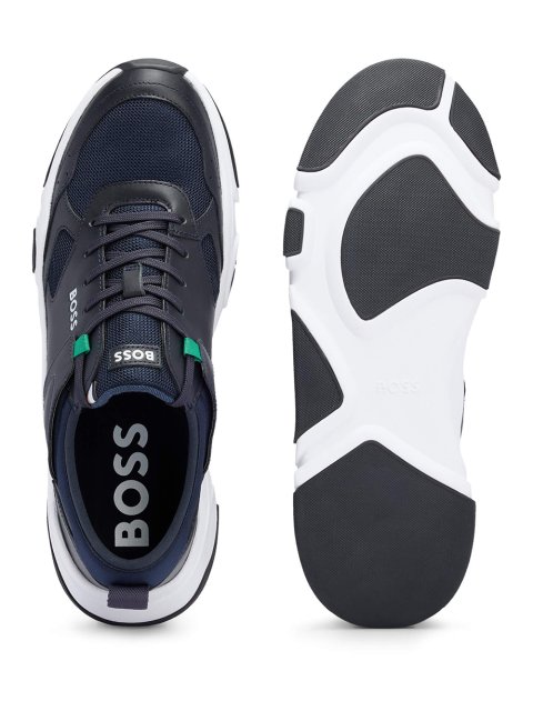 Тёмно-синие кроссовки BOSS: фото 3 - Invogue