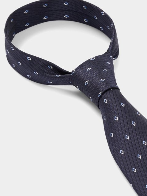 Тёмно-синий галстук BOSS: фото 5 - Invogue