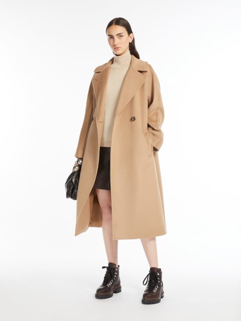 Темно-бежеве пальто WEEKEND MAX MARA з вовни: фото 3 - Invogue