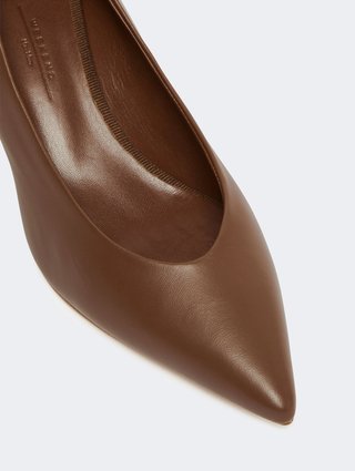 Коричневые туфли Weekend Max Mara из кожи: фото 2 - Invogue