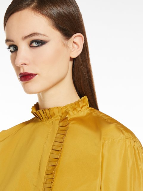 Гірчична сорочка Max Mara з шовкової тафти: фото 4 - Invogue