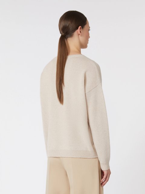 Кремовий светр MAX MARA з вовни та кашеміру: фото 3 - Invogue