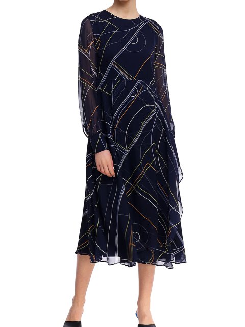 Синее платье SPORTMAX: фото 1 - Invogue