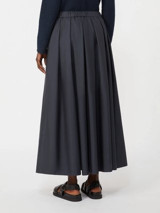 Темно-синяя юбка Max Mara из хлопкового поплина: фото 3 - Invogue