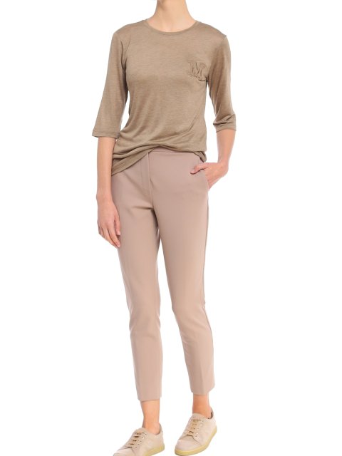 Жёлтая футболка MAX MARA: фото 4 - Invogue