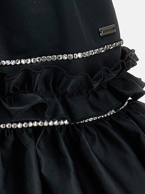 Чорна сукня MONNALISA зі стразами: фото 5 - Invogue
