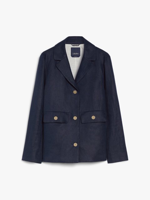 Темно-синій жакет Max Mara з льону: фото - Invogue