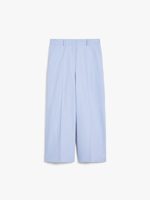 Блакитні брюки Weekend Max Mara з бавовни та льону: фото - Invogue