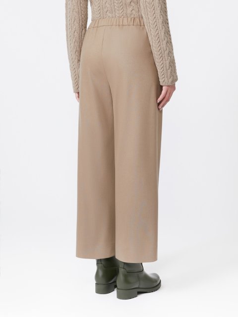 Кремовые брюки MAX MARA из эластичной шерсти: фото 3 - Invogue