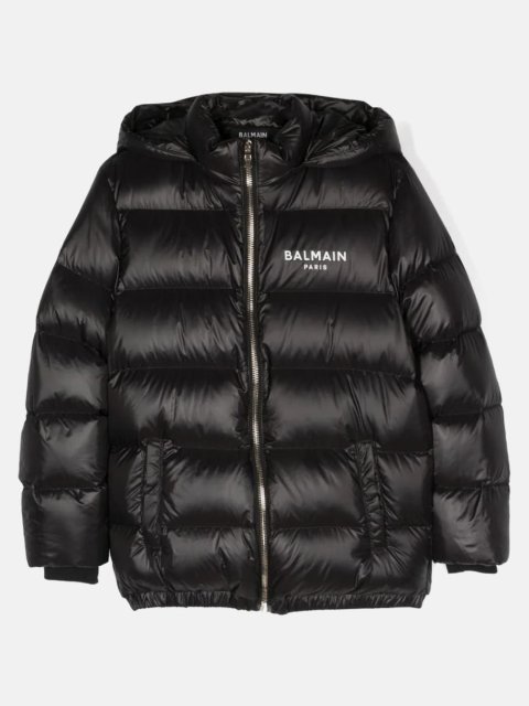 Чёрная куртка BALMAIN KIDS: фото - Invogue