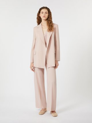 Пудровые брюки WEEKEND MAX MARA из шерсти: фото 1 - Invogue