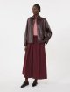 Бордова куртка-сорочка WEEKEND MAX MARA зі шкіри наппа: фото 1 - Invogue