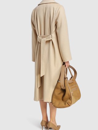 Кремовое пальто MAX MARA: фото 2 - Invogue