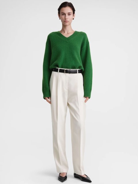 Зеленый свитер TOTEME из шерсти и кашемира: фото 1 - Invogue