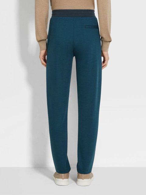 Темно-зеленые штаны ZEGNA из шерсти: фото 3 - Invogue