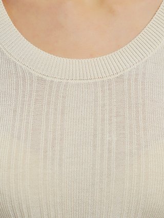 Кремовый топ WEEKEND MAX MARA: фото 5 - Invogue