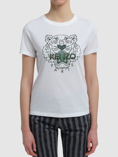 Белая футболка KENZO: фото 3 - Invogue