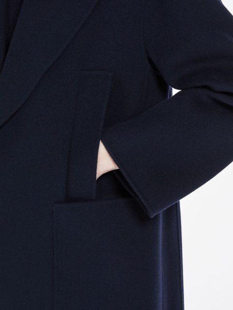 Темно-синє пальто MAX MARA : фото 3 - Invogue