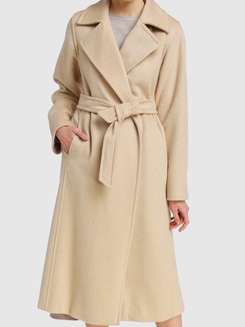 Кремовое пальто MAX MARA: фото 3 - Invogue