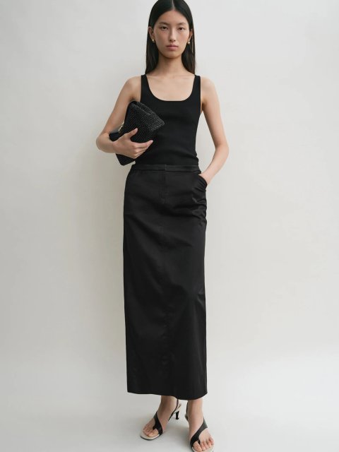 Черная юбка Totême прямого кроя: фото 1 - Invogue