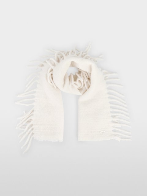 Белый шарф MARC CAIN из альпаки: фото - Invogue