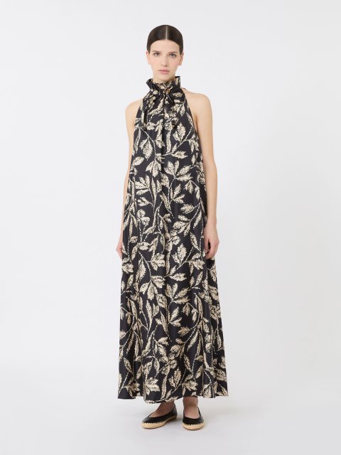 Чорна сукня з принтом Max Mara з шовку: фото 1 - Invogue