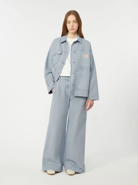 Блакитний жакет WEEKEND MAX MARA з чистої бавовни: фото 1 - Invogue