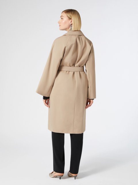 Светло-коричневый плащ Marina Rinaldi хлопковый: фото 2 - Invogue