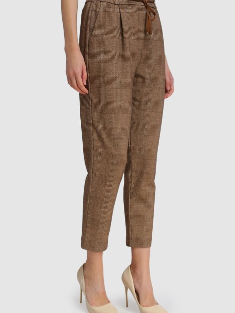 Коричневые брюки MARELLA: фото 3 - Invogue