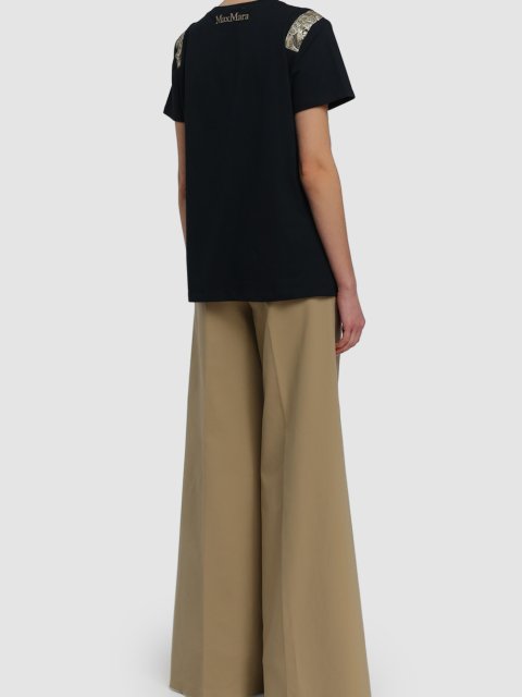 Чёрная футболка MAX MARA: фото 2 - Invogue
