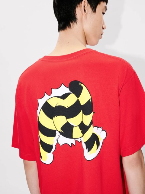 Бордова футболка KENZO з бавовняного трикотажу: фото 5 - Invogue