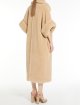 Кремовое пальто Teddy oversize Max Mara из бленда альпаки и шелка: фото 2 - Invogue