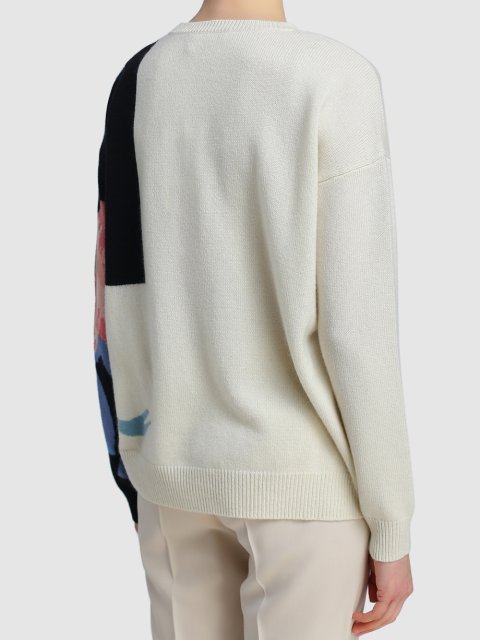 Молочный свитер MAX MARA: фото 3 - Invogue