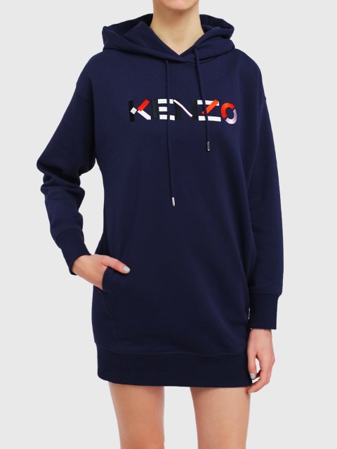 Тёмно-Синее платье KENZO: фото 3 - Invogue