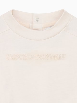 Кремовый джемпер Emporio Armani из хлопка: фото 2 - Invogue