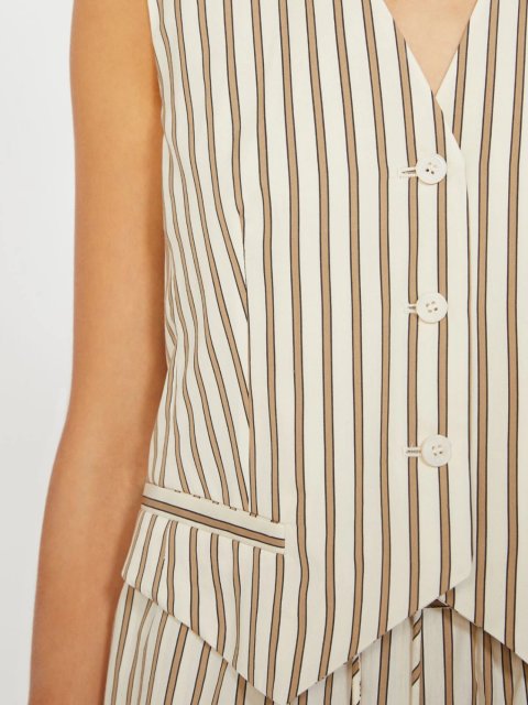 Бежевий жакет Max Mara бавовни та шовку: фото 4 - Invogue